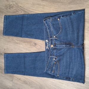 sac306🧵Seven7 High Rise Slim Straight Jeans w/ 28" Inseam Denim Jeans